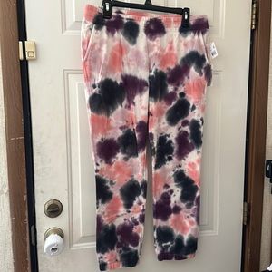 JESSICA SIMPSON UNDER BELLY Tie Dye MATERNITY JOGGER PANT: NEW WITH TAGS: SZ XL
